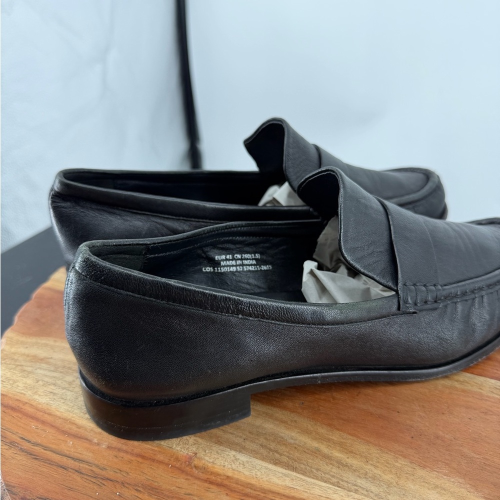 COS Black Leather Penny Loafers - Picture 6 of 10